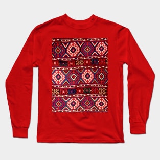 Antique Shahsavan Kilim Rug Pattern Long Sleeve T-Shirt